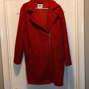 Burnt orange winter pea coat